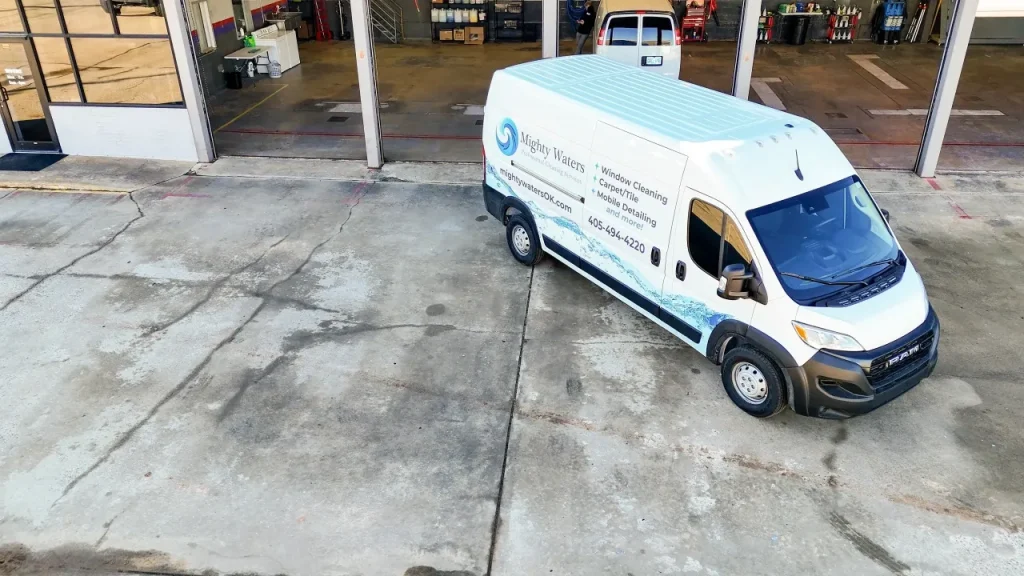 Mighty Waters branded company van